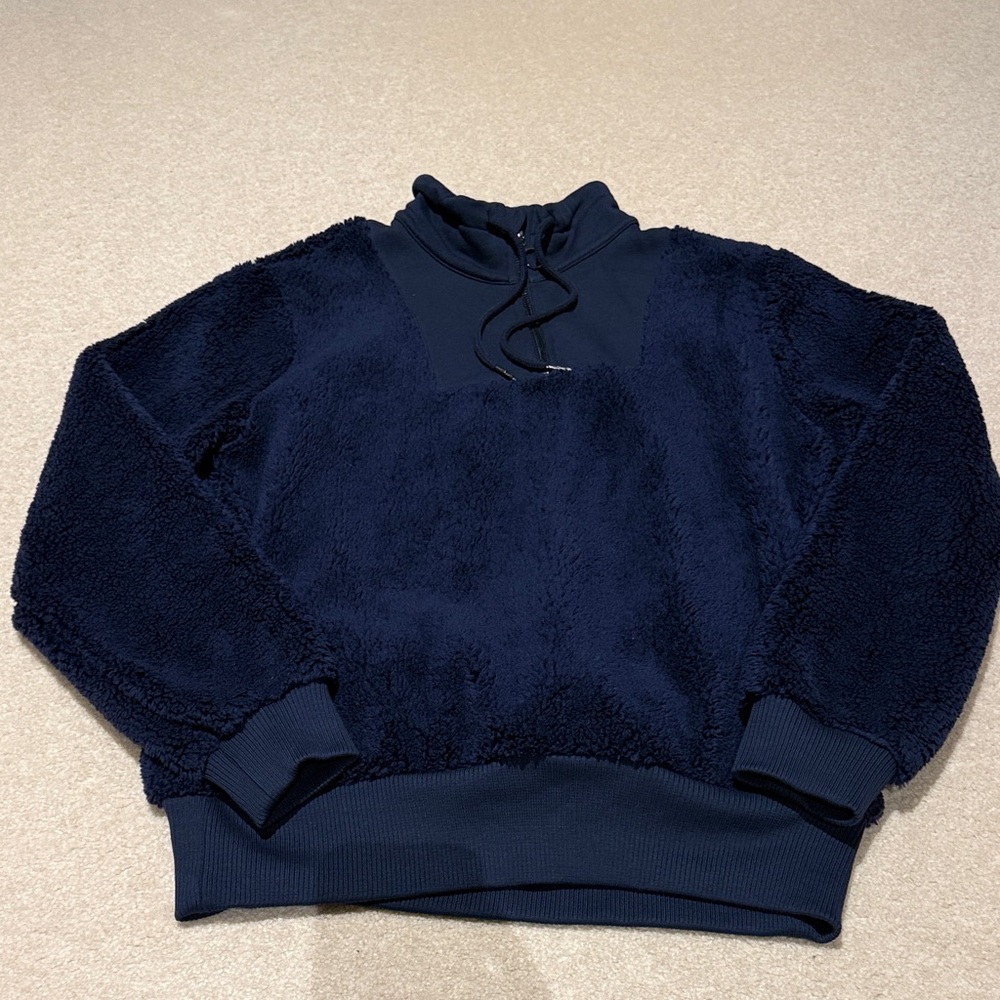 Sweaty Betty Navy Blue Fleece Sweatshirt